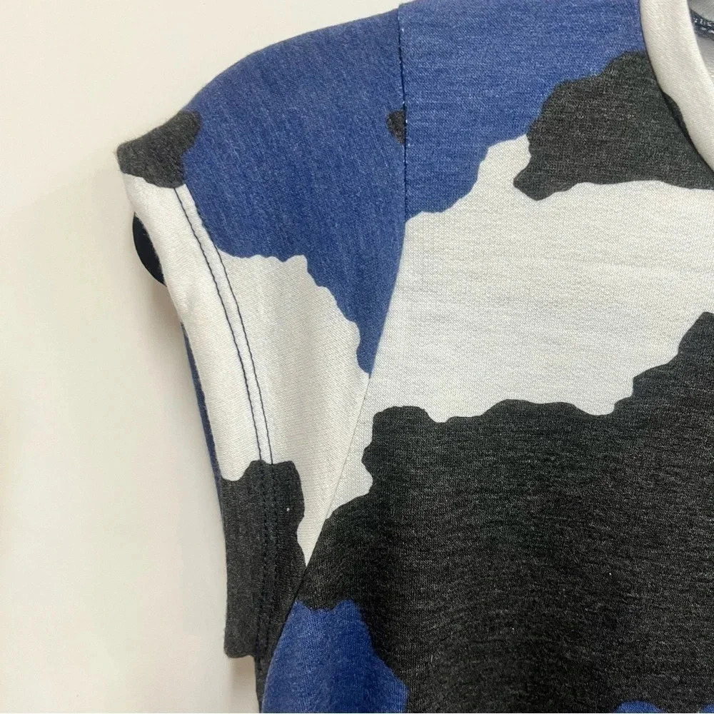 Elan blue/black camo A-line dress. T-shirt style with pockets size small - Picture 3 of 6